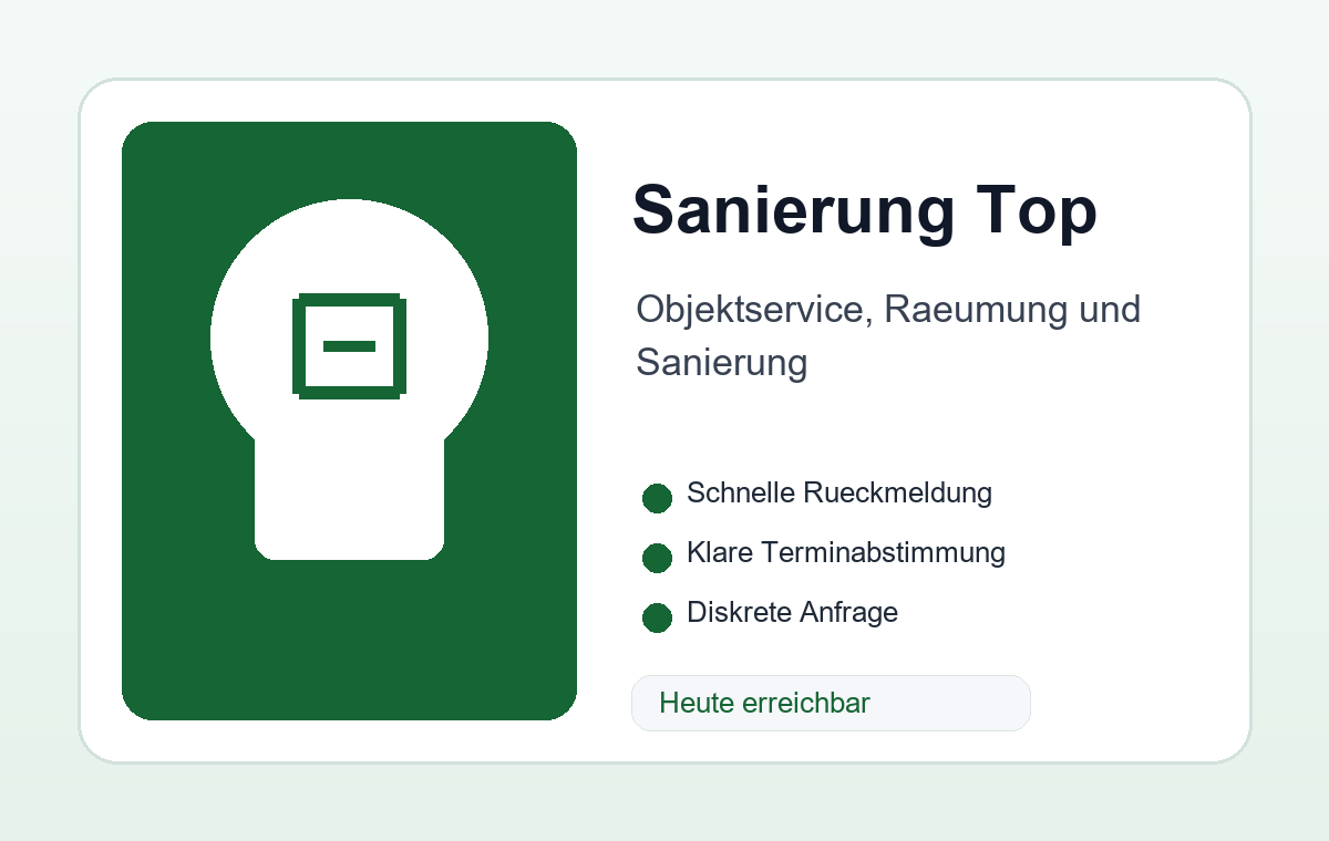 Sanierung Top - Vorbereitete Baustelle für Sanierung und Räumung